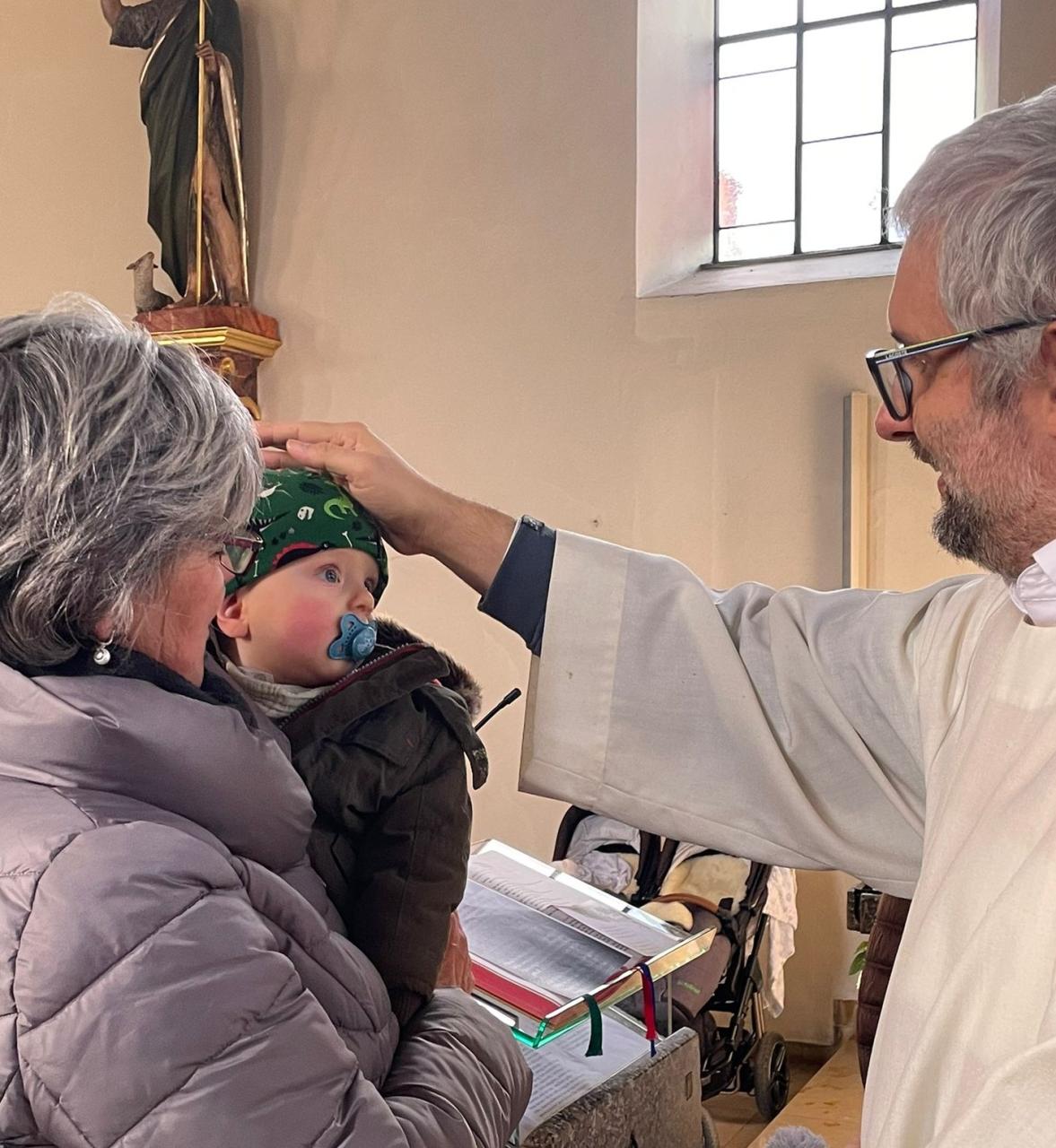 Kindersegnung Andreas und Pastoralassistent